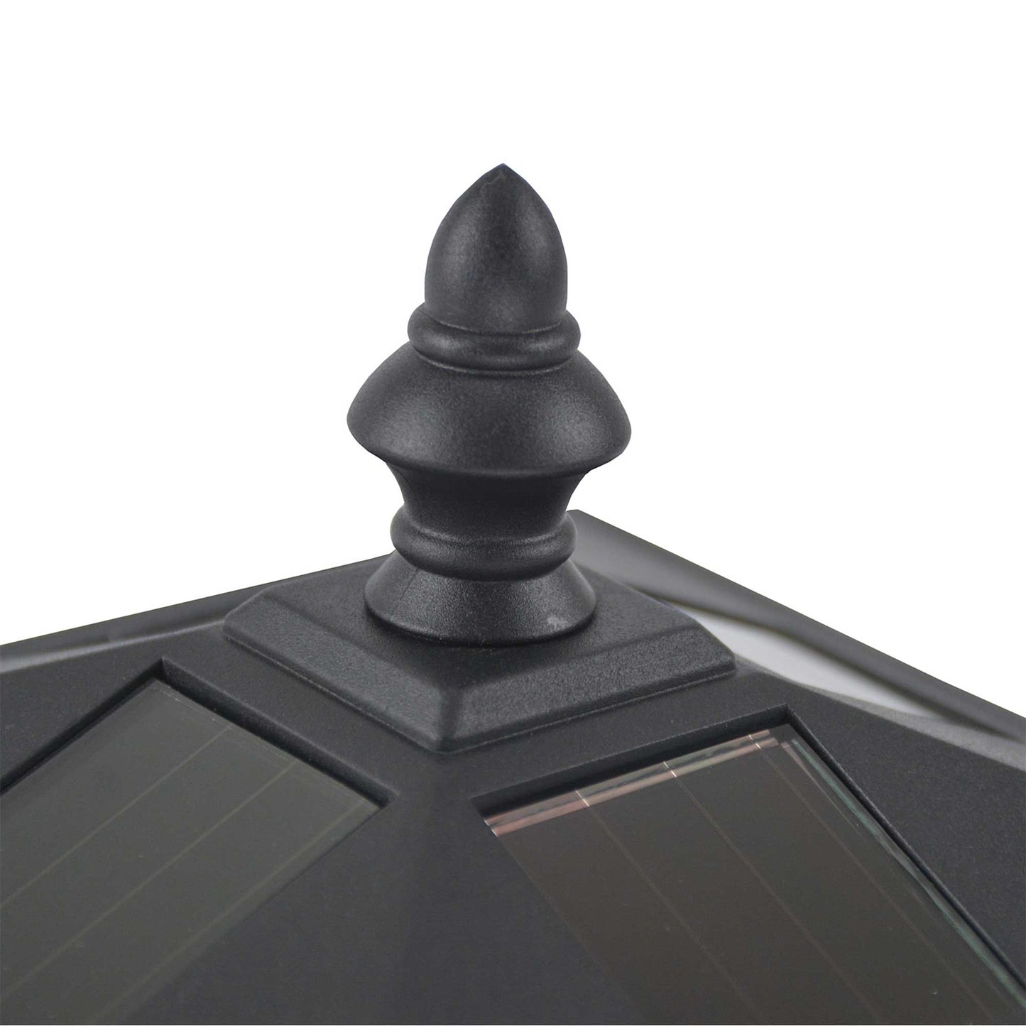 Set of 2 Outdoor Garden Solar Post Lamp Sensor Dimmable LED Lantern