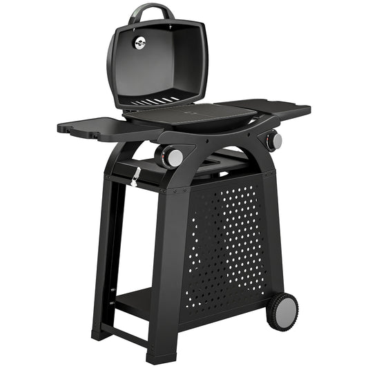 2 Burner Gas Grill with 2 Side Tables
