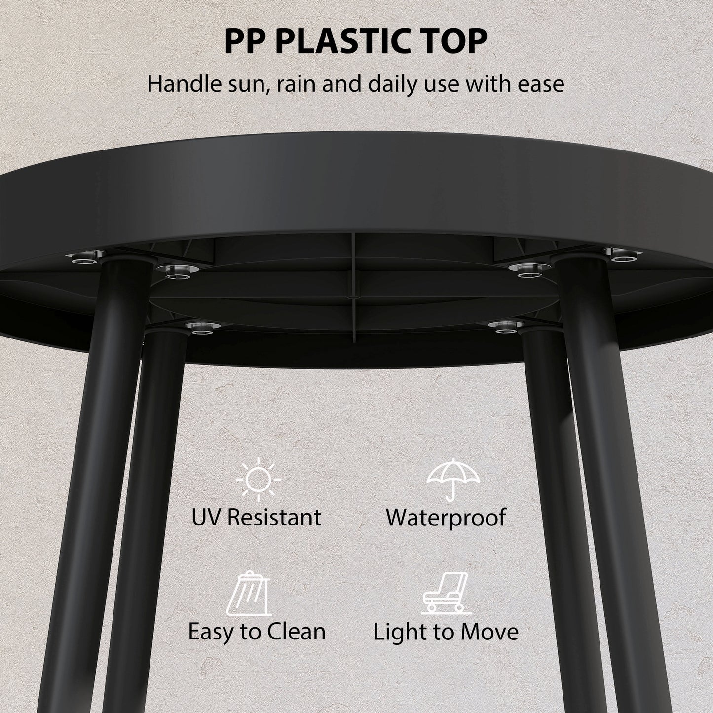 49.5 cm Round Garden Table