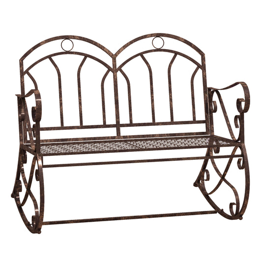 Outdoor Iron Rocking Chair-Bronze