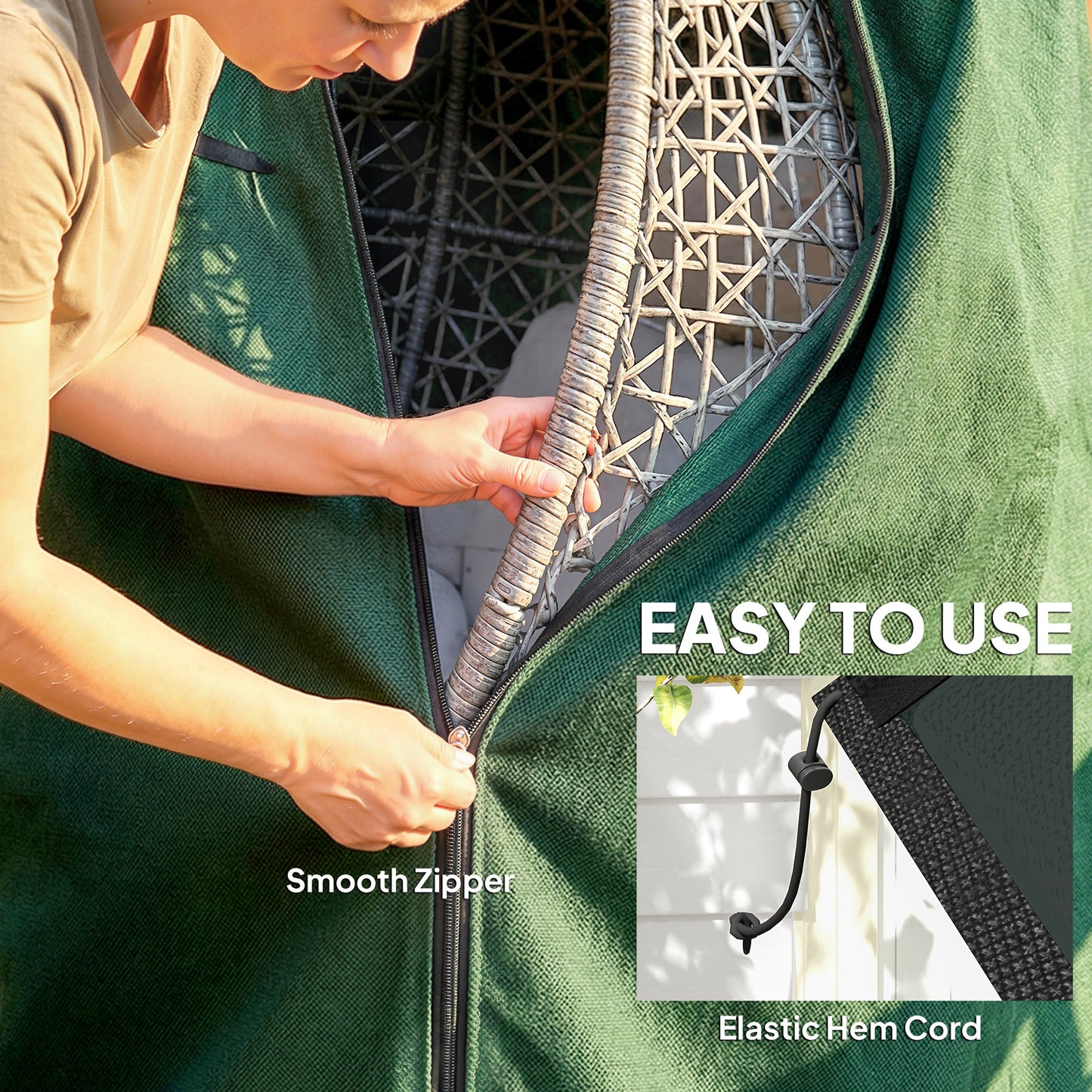 196 x 230 cm Hanging Egg Chair Protective Cover