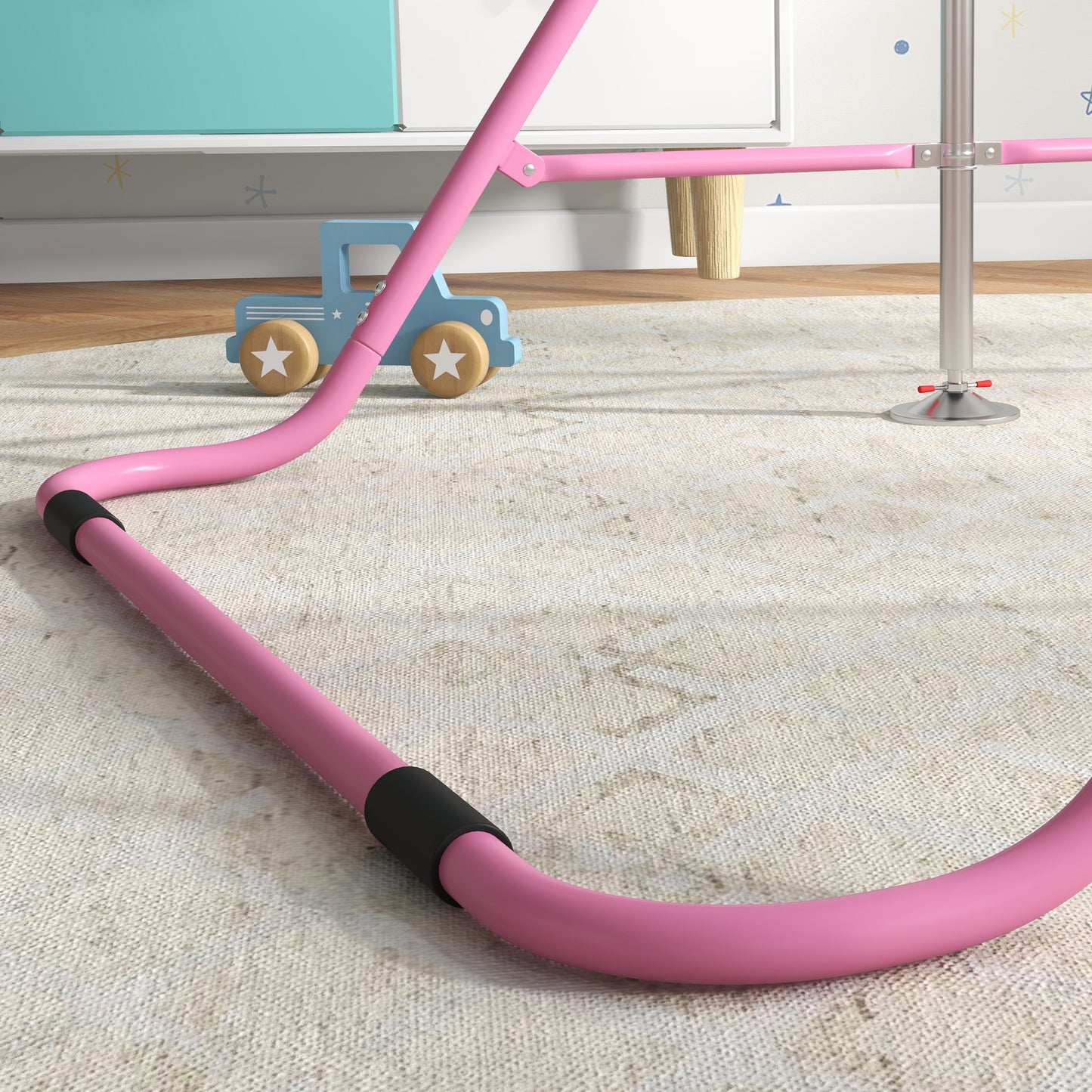 Kids Gymnastic Bar, with Adjustable Height, Foldable Horizontal Bars