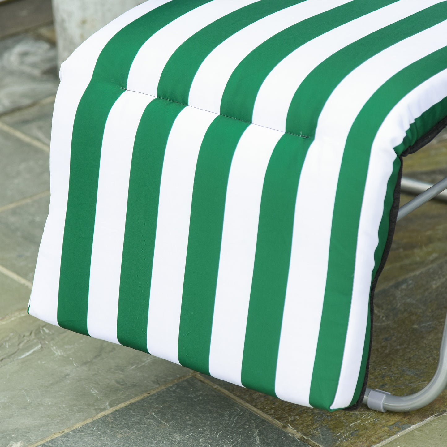 2 Pieces Outdoor Sun Lounger Set with Cushions