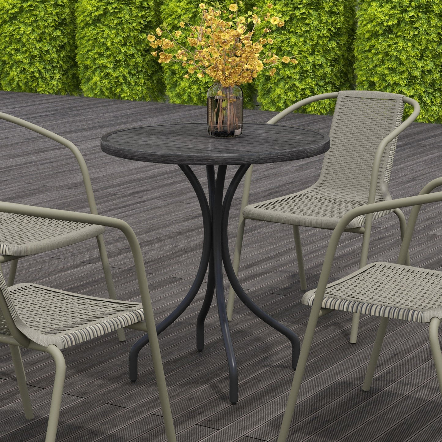 Φ66cm Galvanised Steel Garden Table