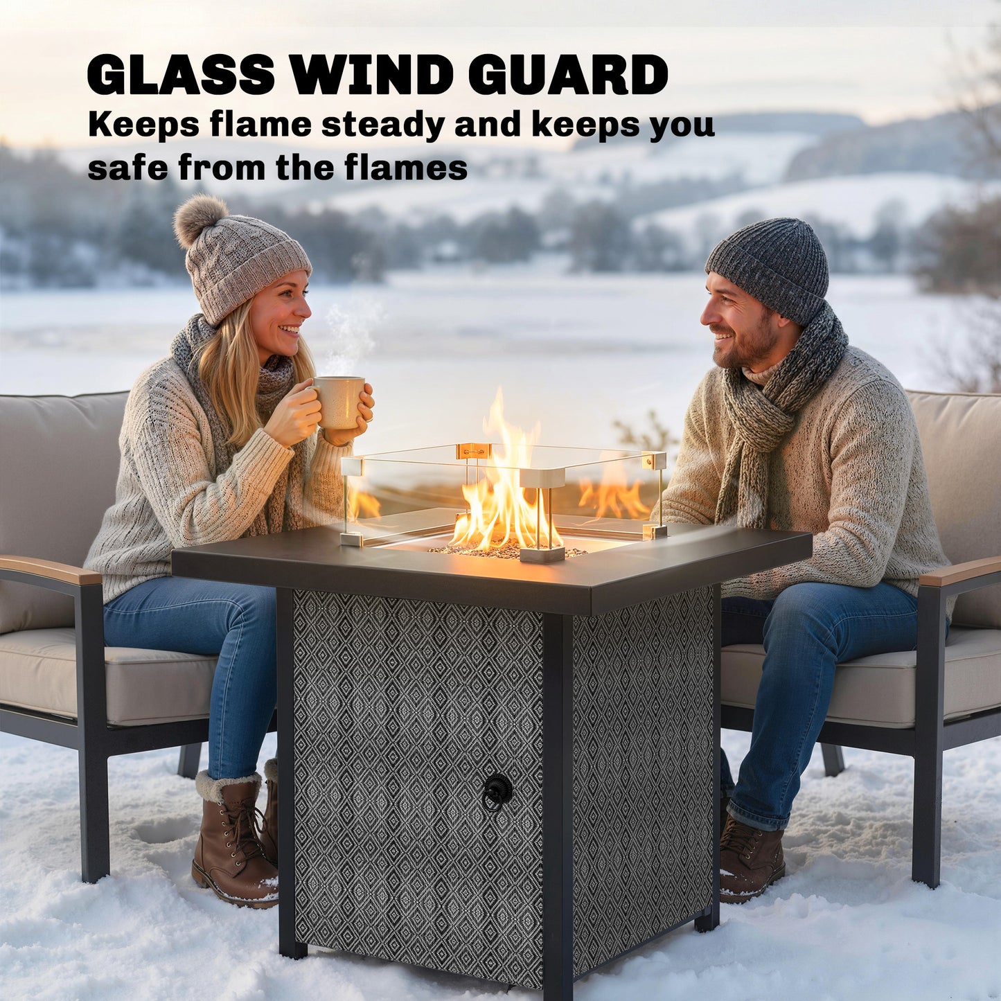 Propane Gas Fire Pit Table for Garden
