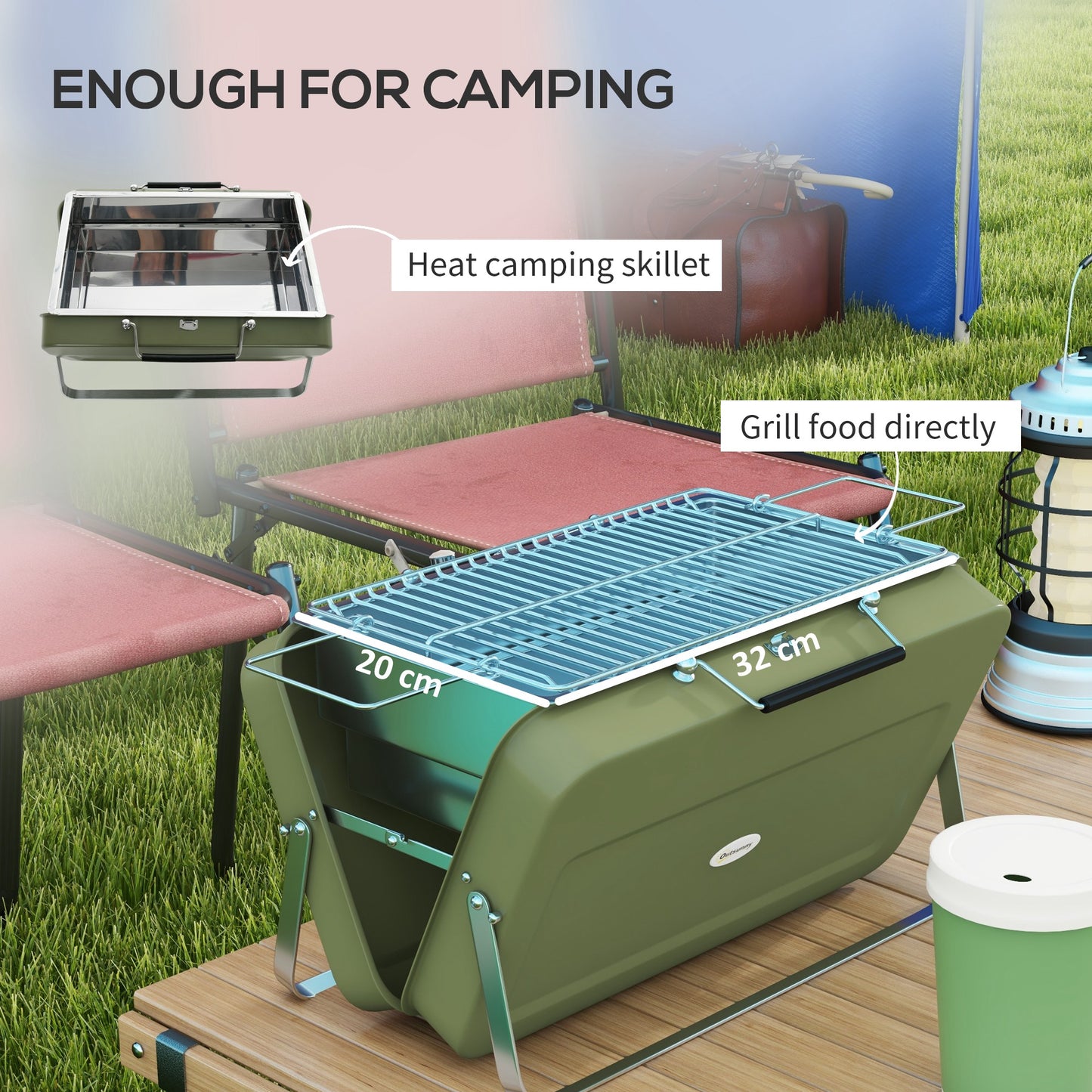 Metal Suitable-Style Portable BBQ Grill