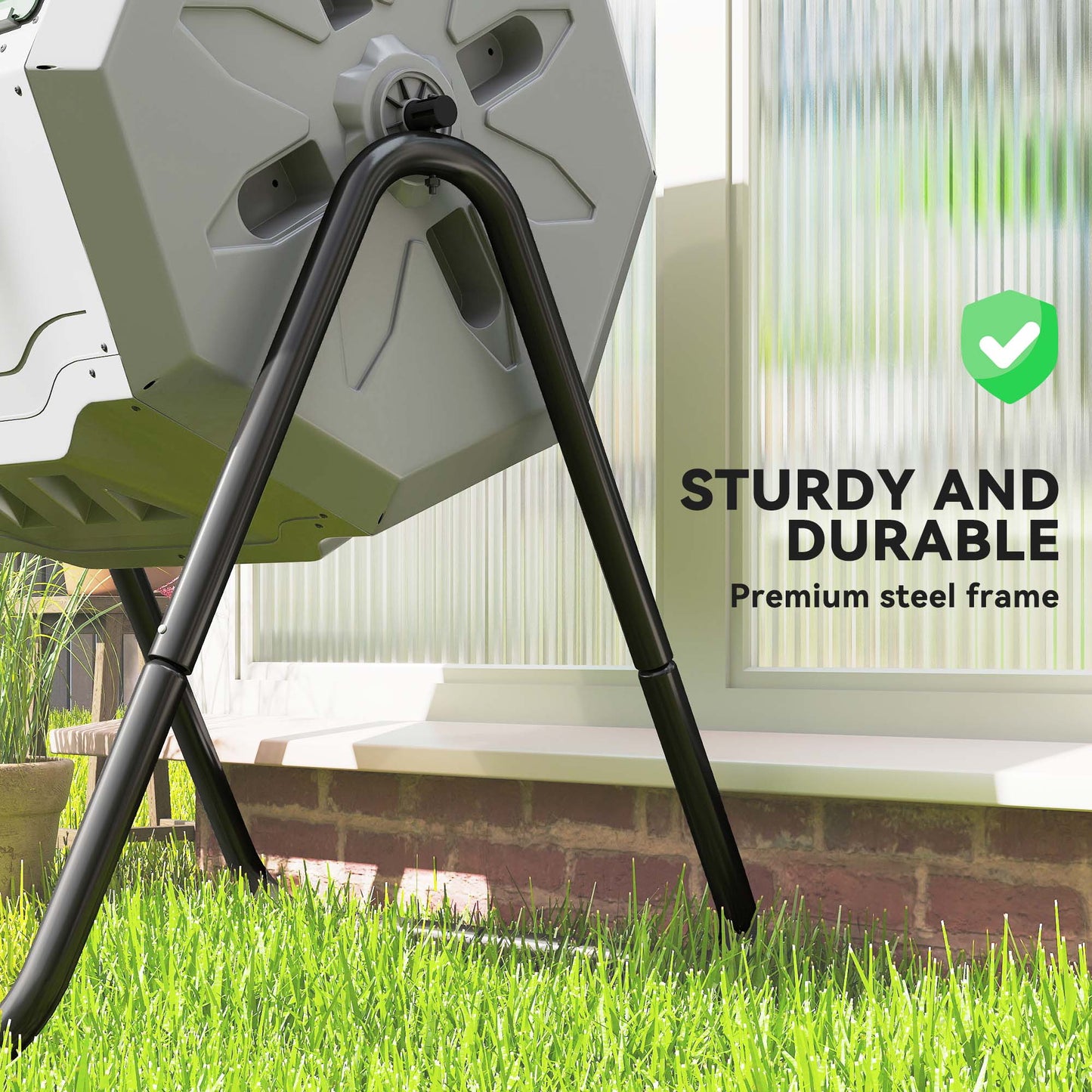 160L 360° Rotating Dual Chamber Composter