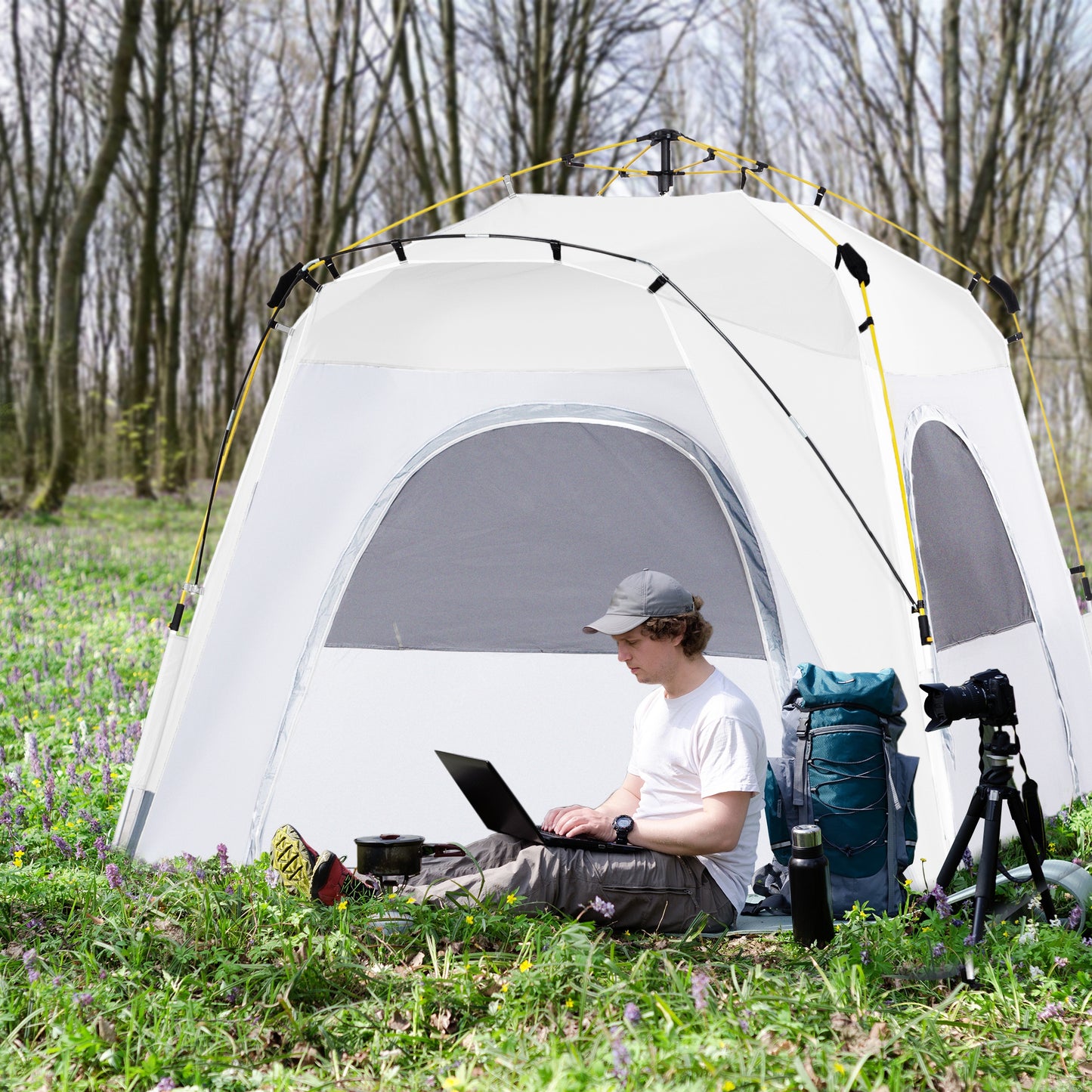 3 Person Automatic Camping Tent, Outdoor Pop Up Tent