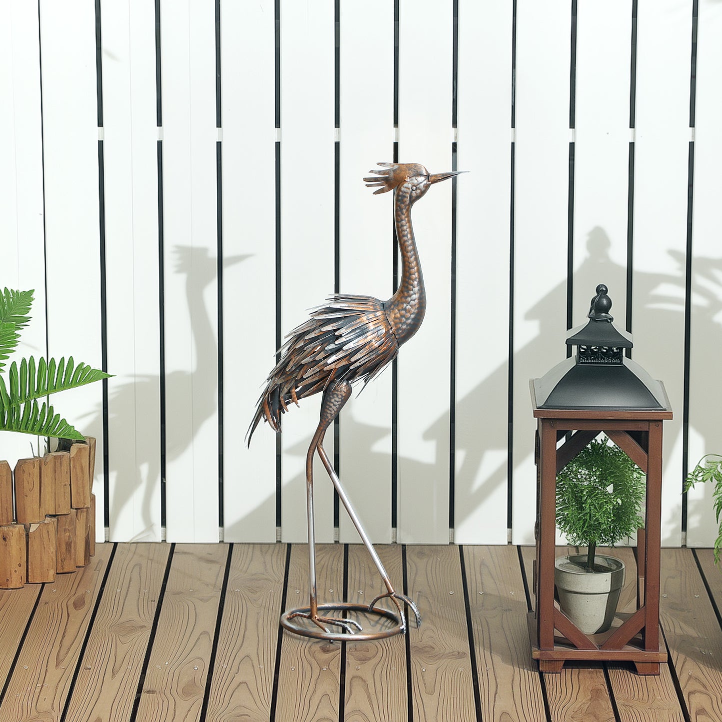 Heron Garden Statue, Standing Garden Ornament