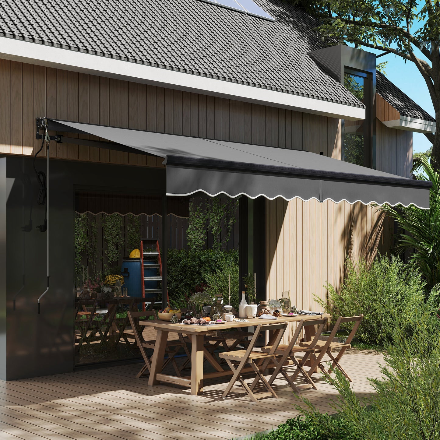 3.5 x 3m Electric/Manual Awning, with Remote