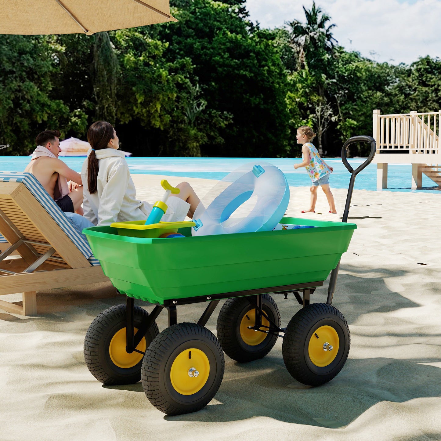 75 Litre Large Garden Cart