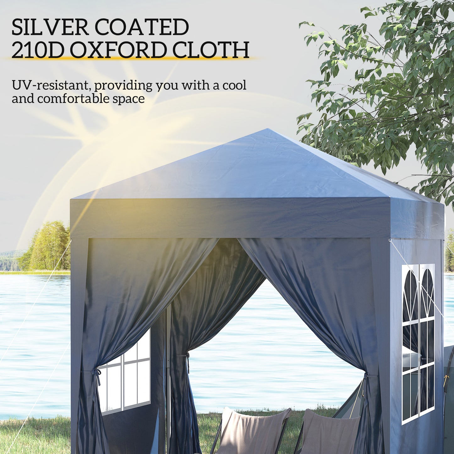 2 x 2 m Garden Pop Up Gazebo, Wedding Party Tent Marquee