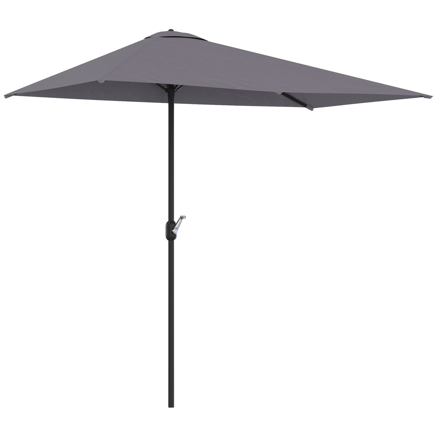 Balcony Half Parasol Semi Round Umbrella Patio Crank Handle (2.3 m (1)
