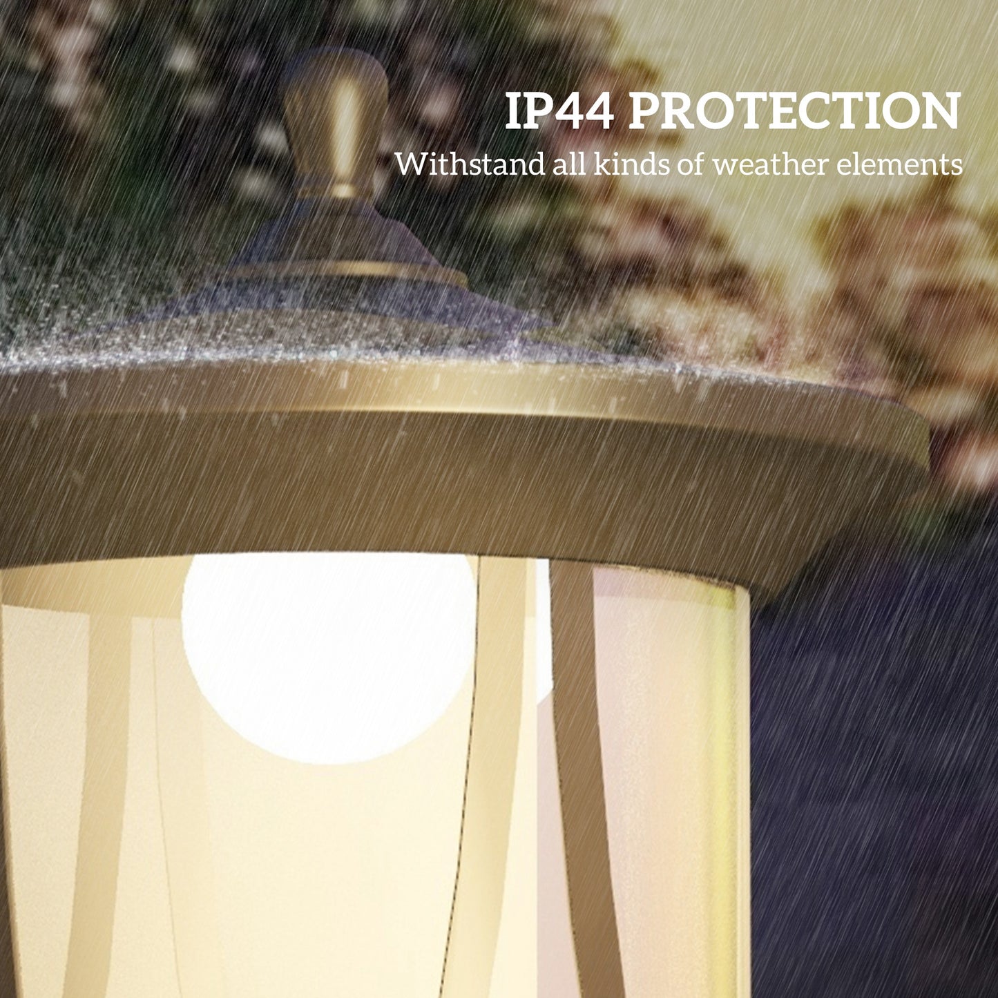 Solar Lamp Post Light, 1.3 M LED Outdoor Street Light