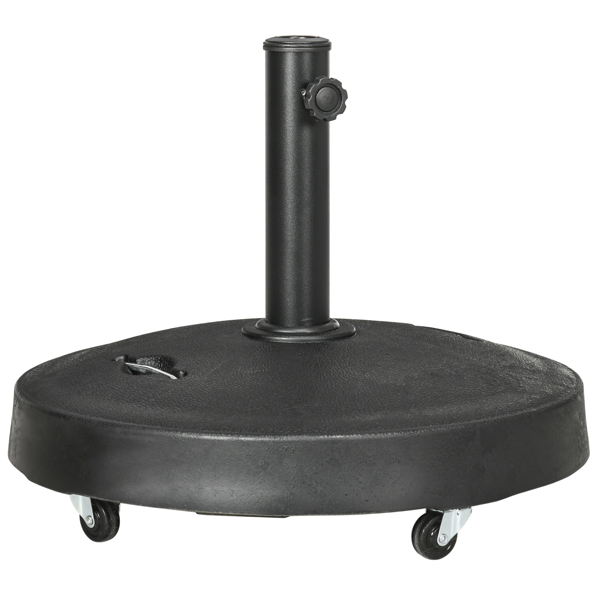 25kg Resin Garden Parasol Base with Wheels and Retractable Handles