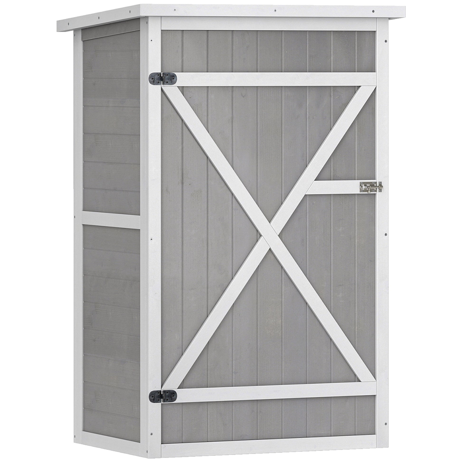 Wooden Small Shed, Garden Storage Shed with Shelves and Bolt Latch