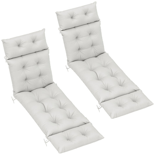 Set of Two 190 x 56cm Sun Lounger Cushions