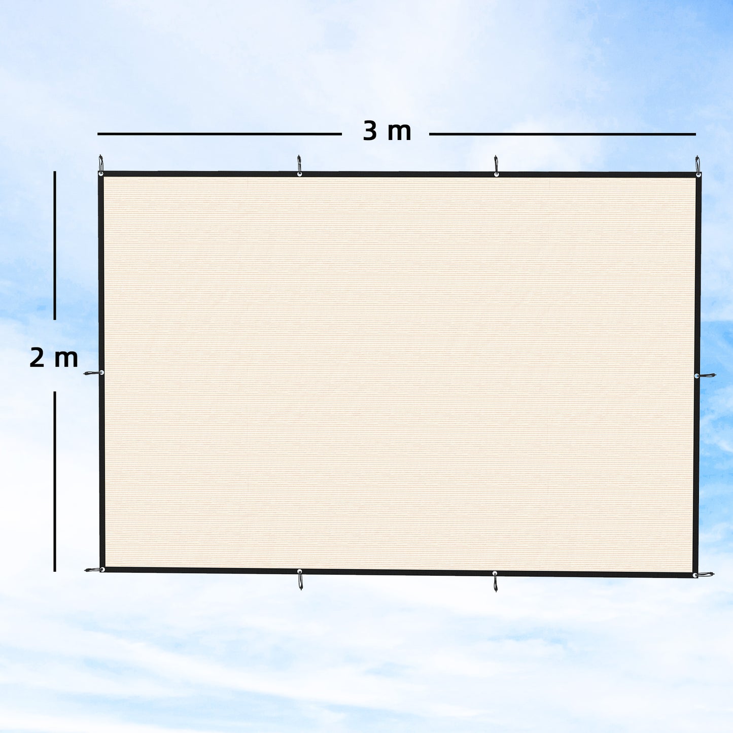 Sun Shade Sail UV Protection Canopy with Stainless Steel Eyelets