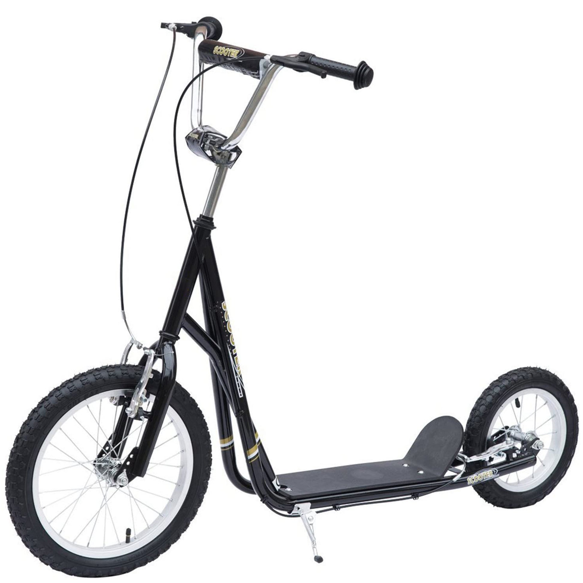 Kids Scooter, Teen Kick Scooter with Rubber Wheels, 16" Front Wheel