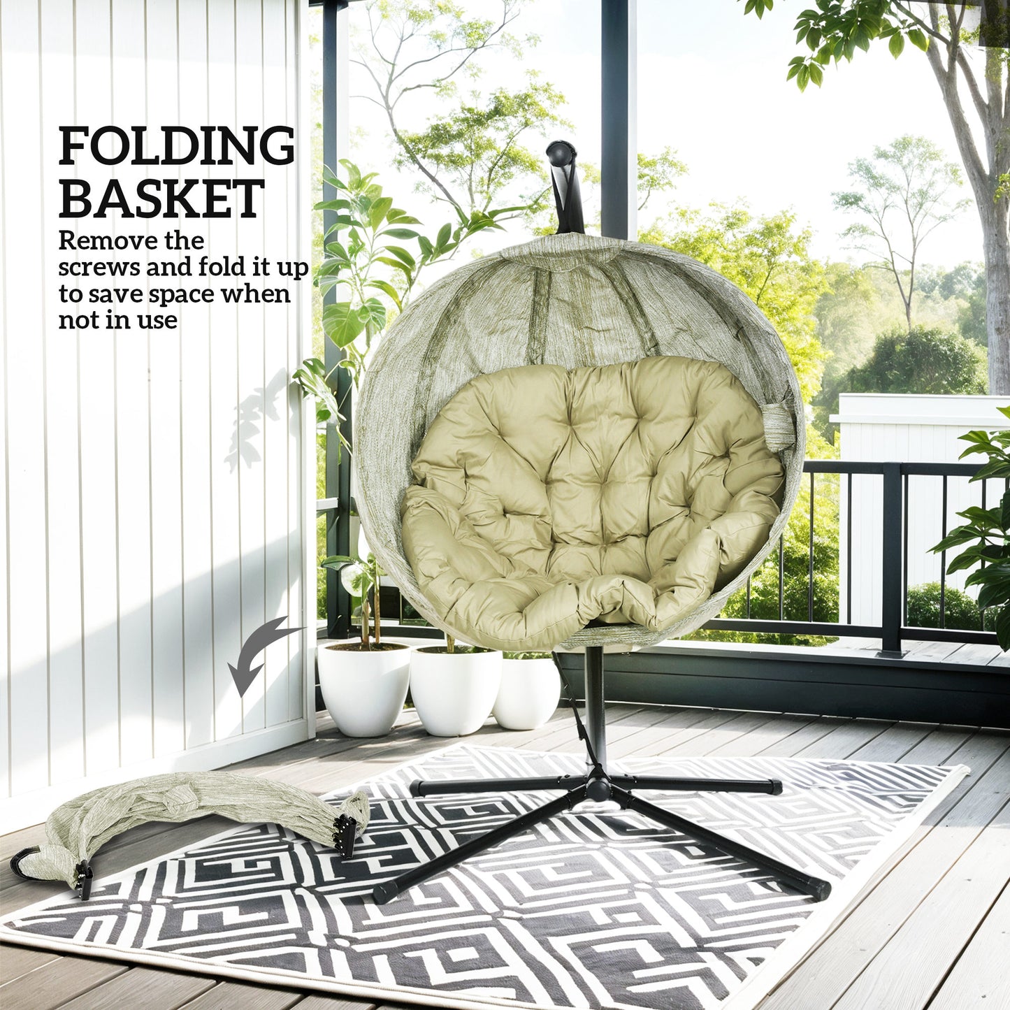 Hanging Egg Chair Outdoor Indoor Garden Swing Chair (5)