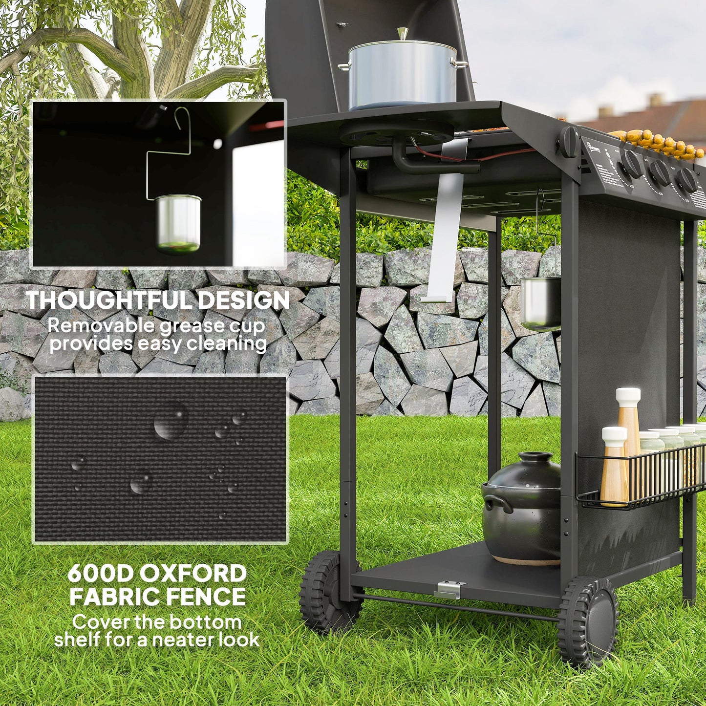 Four Burner Gas Grill BBQ