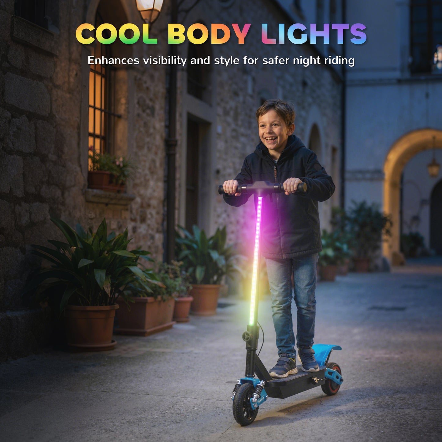 Foldable Kids Electric Scooter with LCD Display
