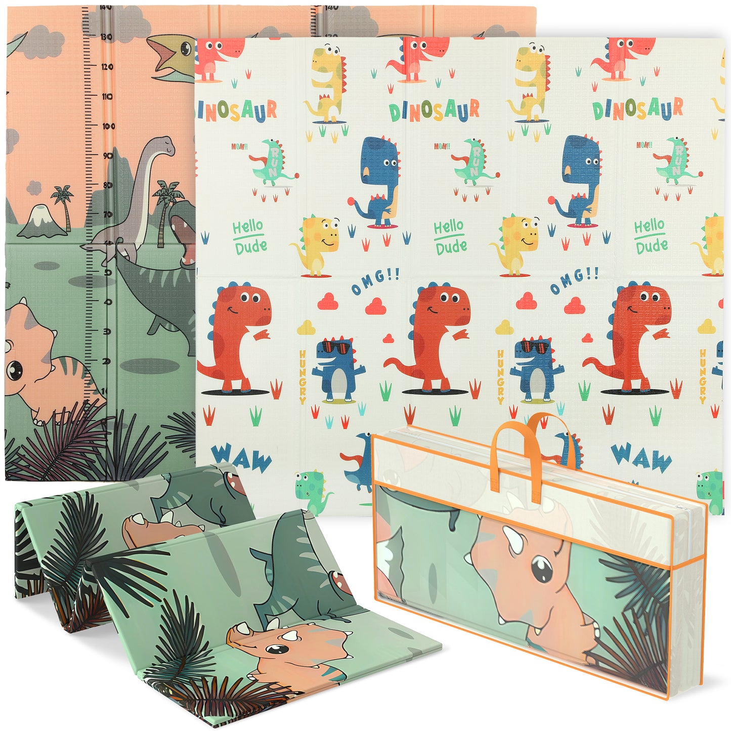 Baby Play Mat, Double Sideded Foldable Kids Crawling Mat (2)