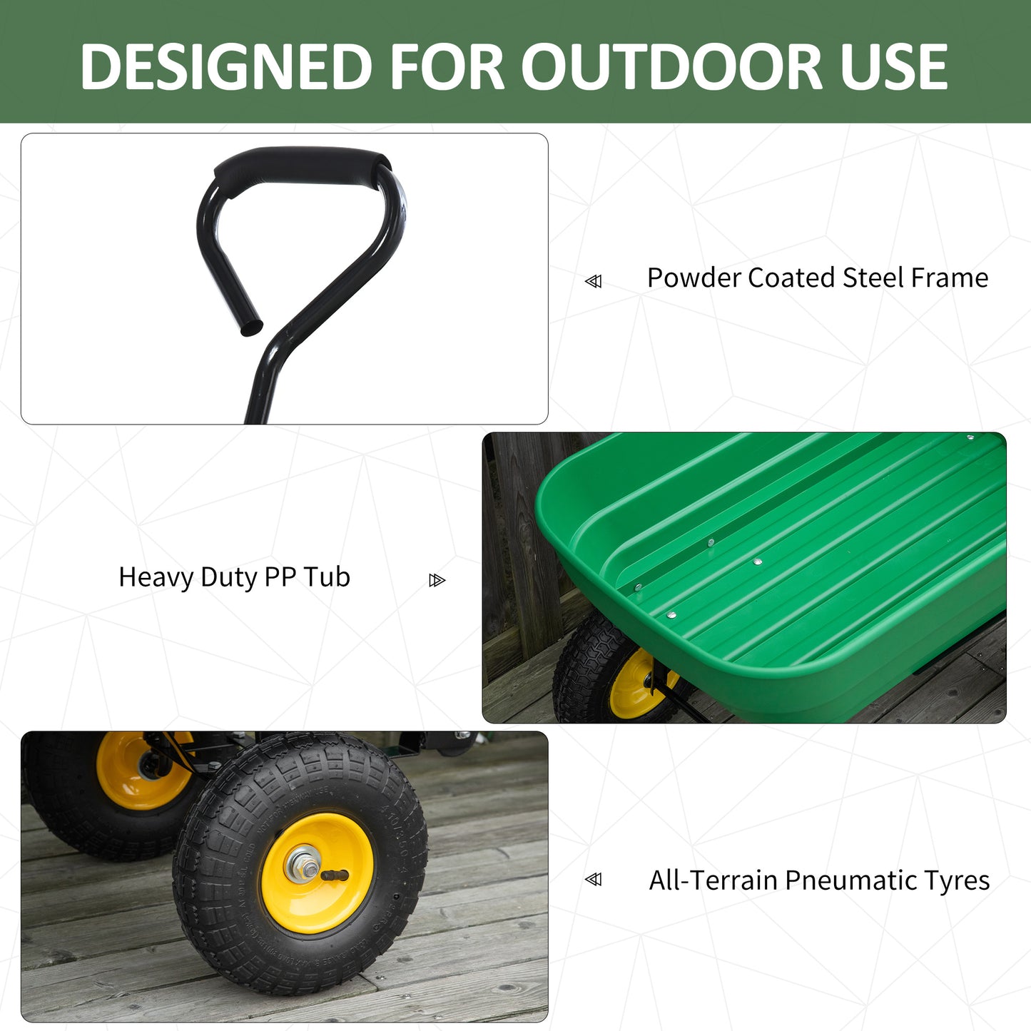 125 Litre Large Garden Cart