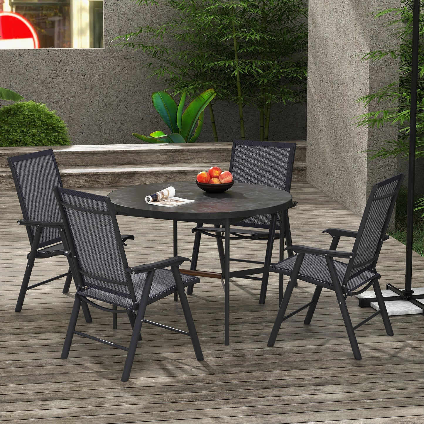 Folding Garden Chairs, Metal Frame Garden Chairs Outdoor Patio Park