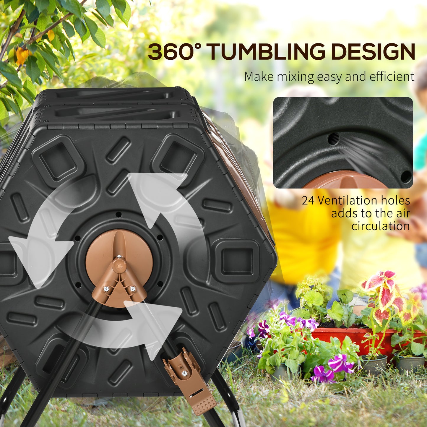 130L Double Chamber Composter