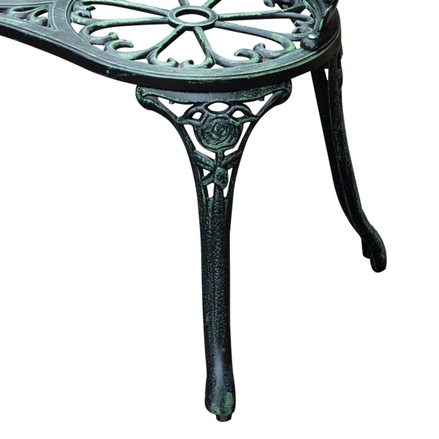 Cast Aluminum Garden Bench-Antique
