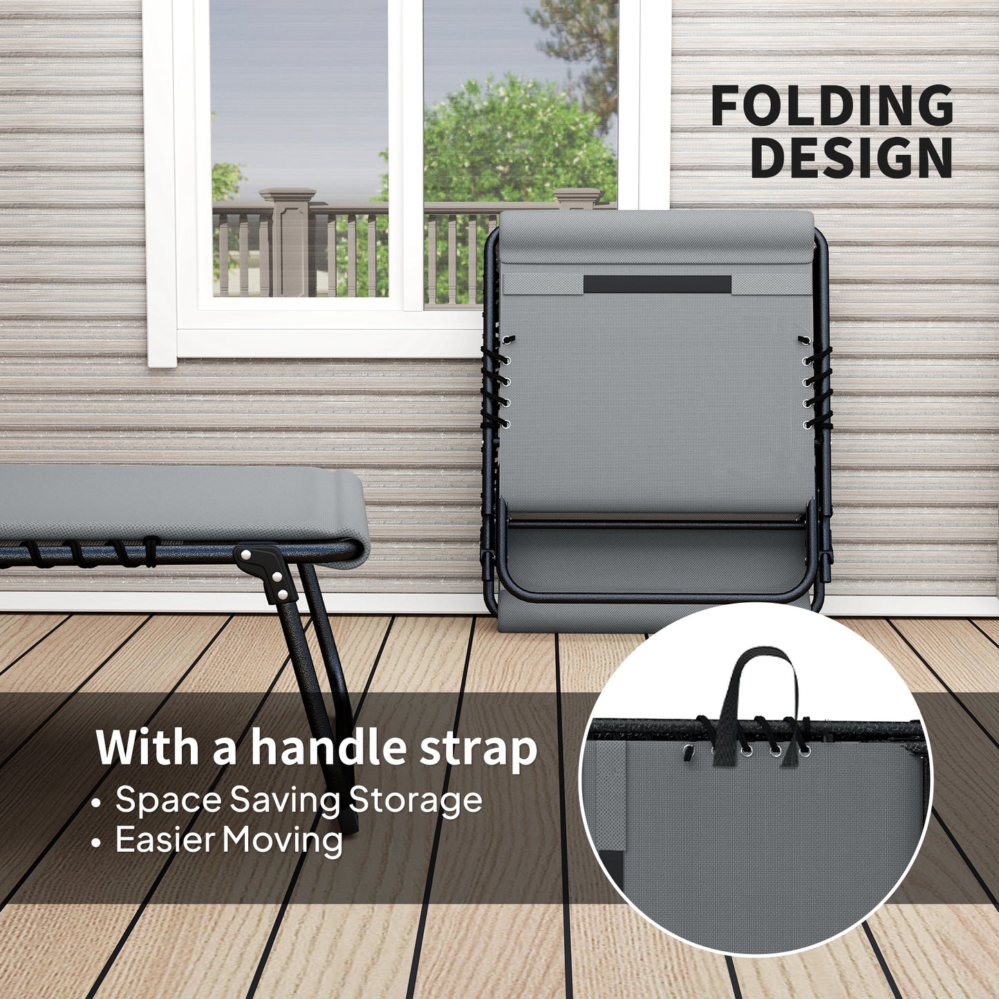 Set of Two Reclining Sun Loungers (4)
