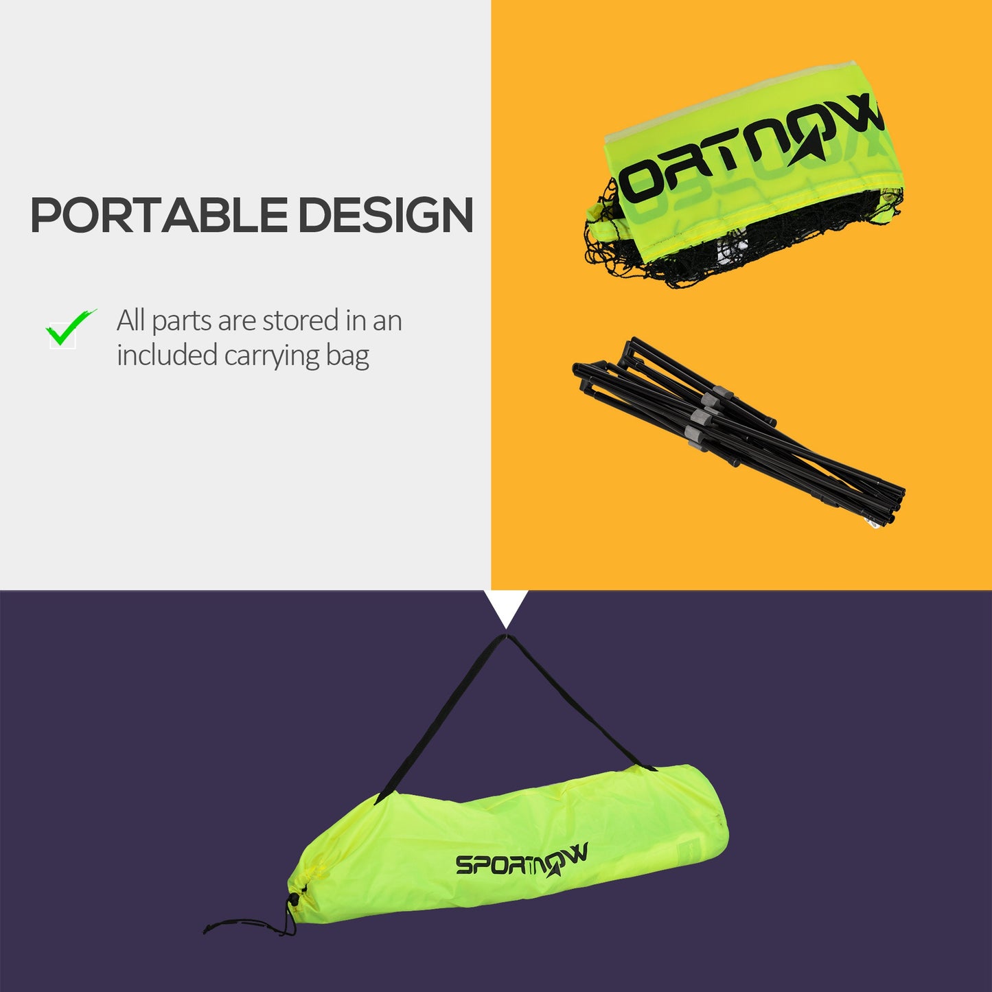 4m Badminton Net, Height Adjustable Outdoor Sports Net