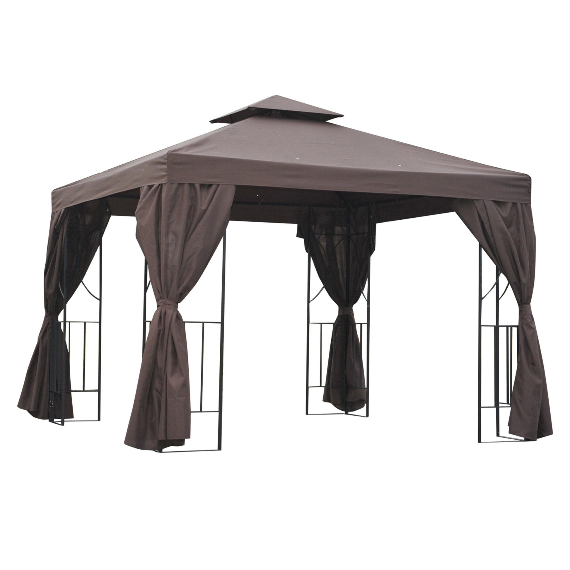 3 x 3 m Garden Gazebo Double Roof Marquee Patio Wedding Party Tent