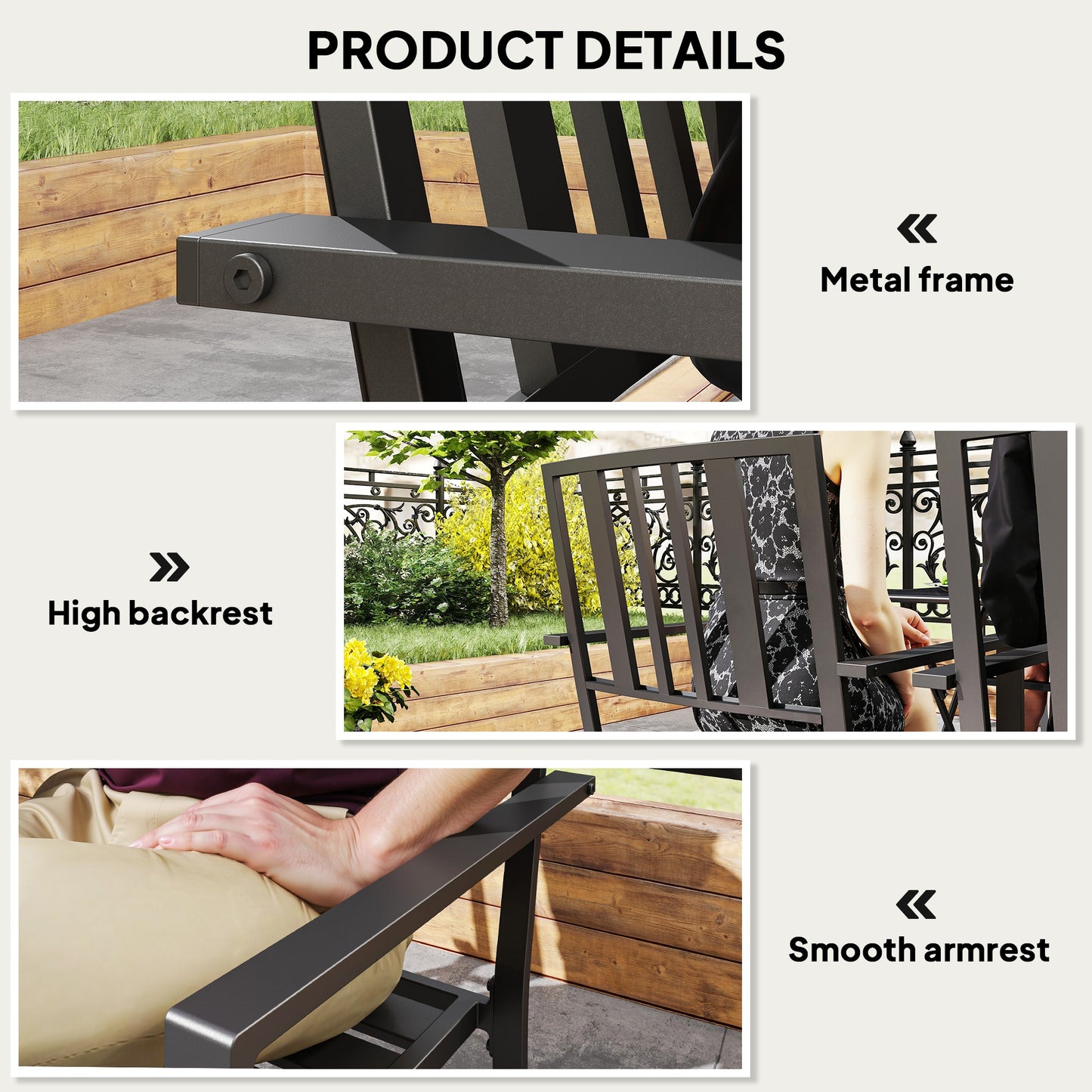 Set of Four Minimal Metal Garden Chairs
