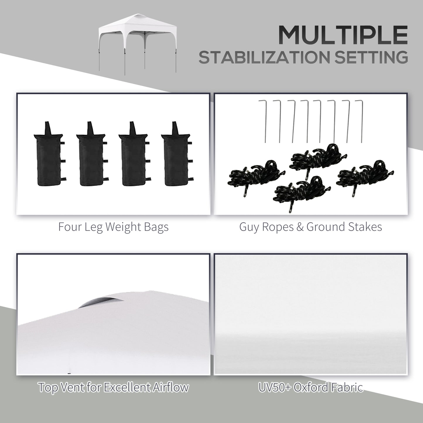 3 x 3(M) Pop Up Gazebo, UPF 50+ Foldable Canopy Tent