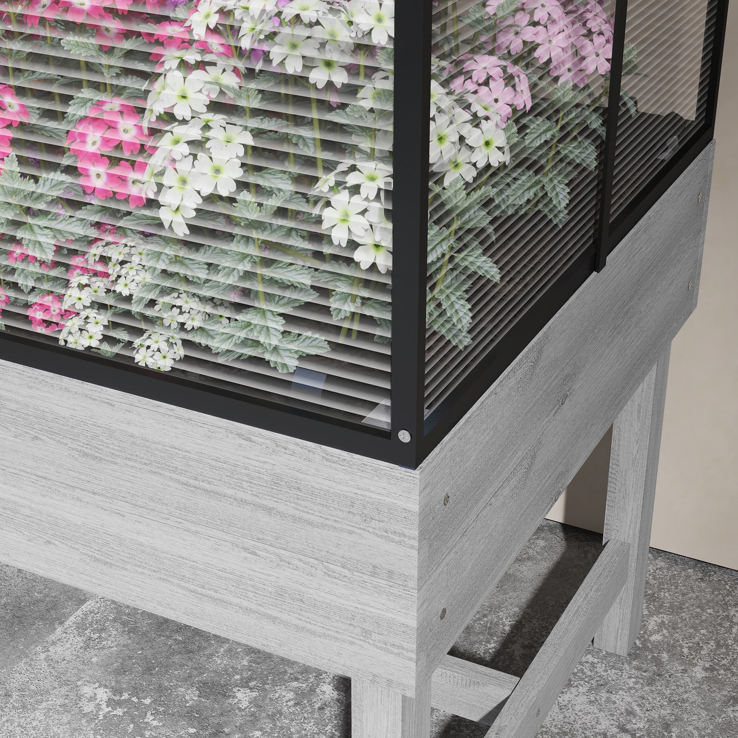 60 x 120cm Raised Garden Bed with Wooden Base