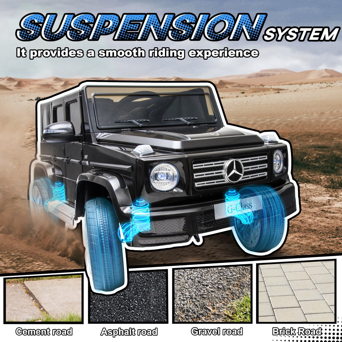 Mercedes Benz G500 12V Kids Electric Ride On Car Toy w/ Remote Control