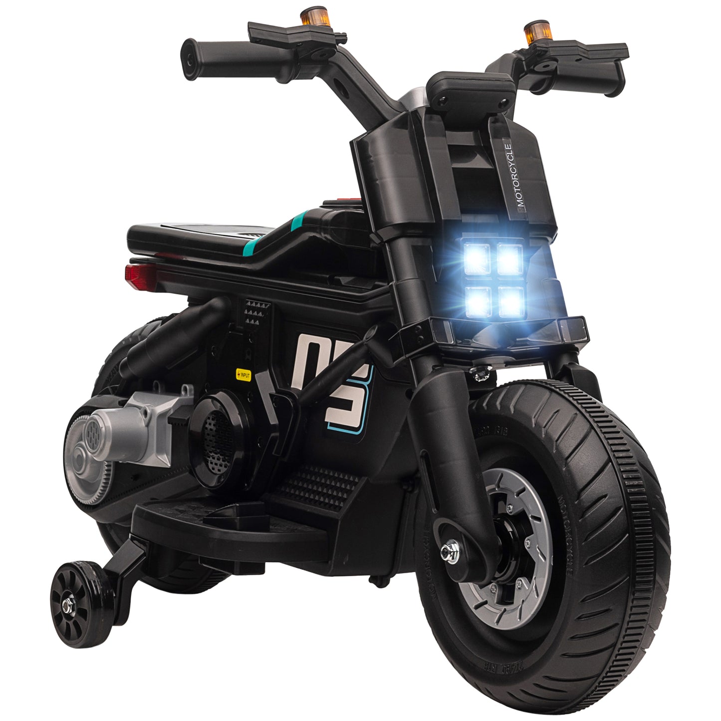 Kids Electric Motorbike with Siren, Horn, Headlights, Music