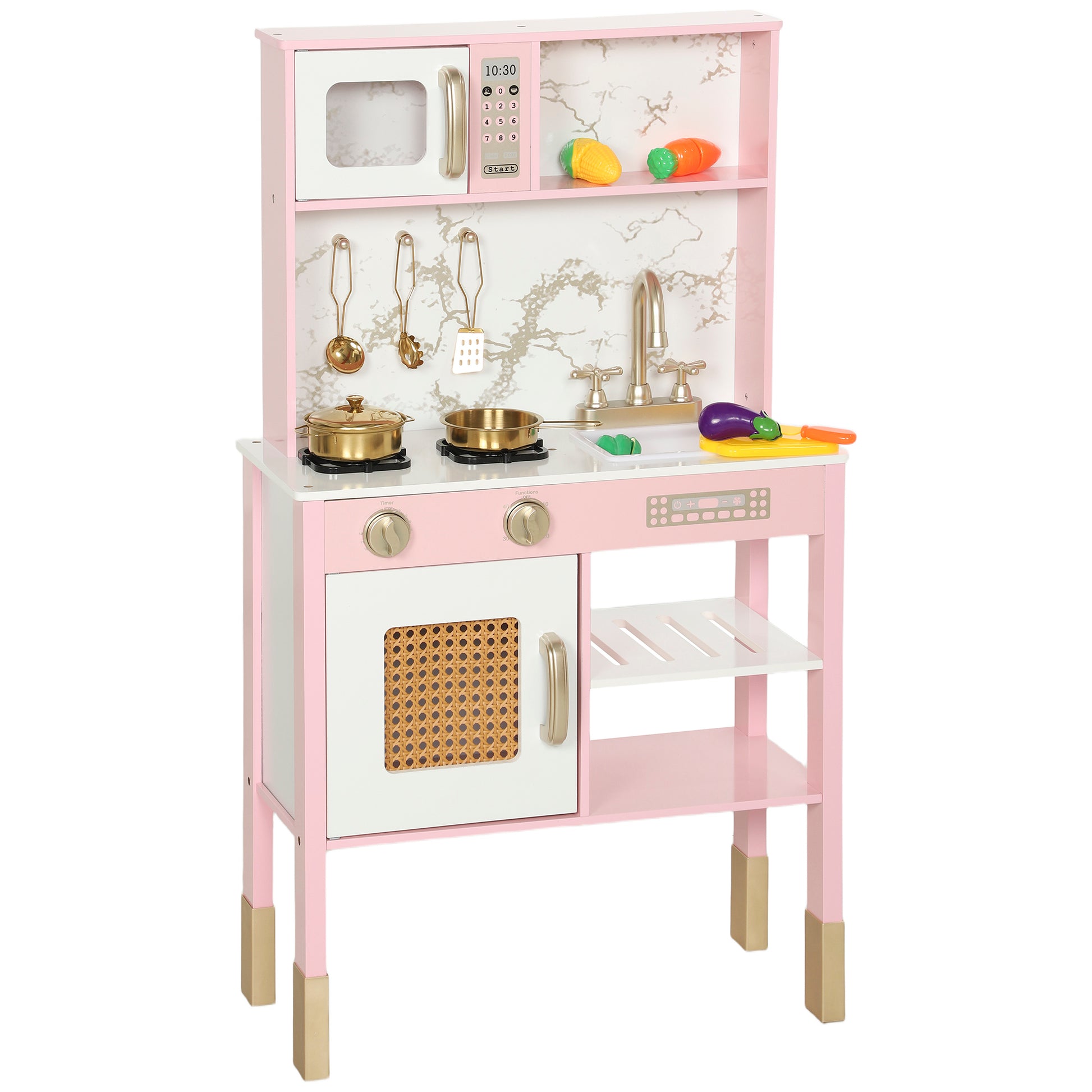 Kitchen Playset with Pretend Play Cooking Accessories