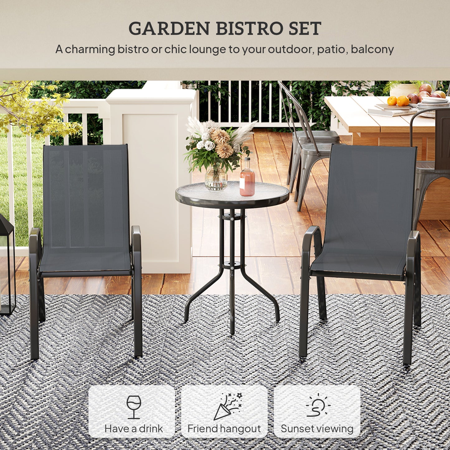 Three-Piece Outdoor Garden Set