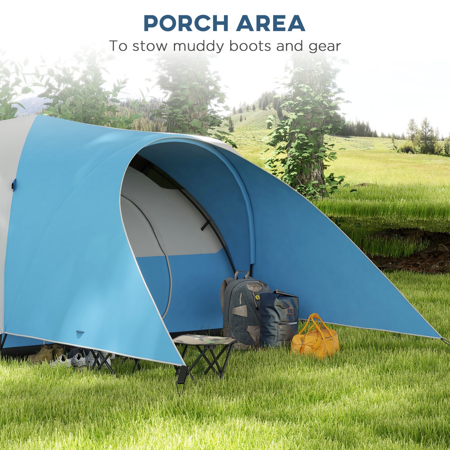 3000mm Waterproof Camping Tent for 5-6 Man