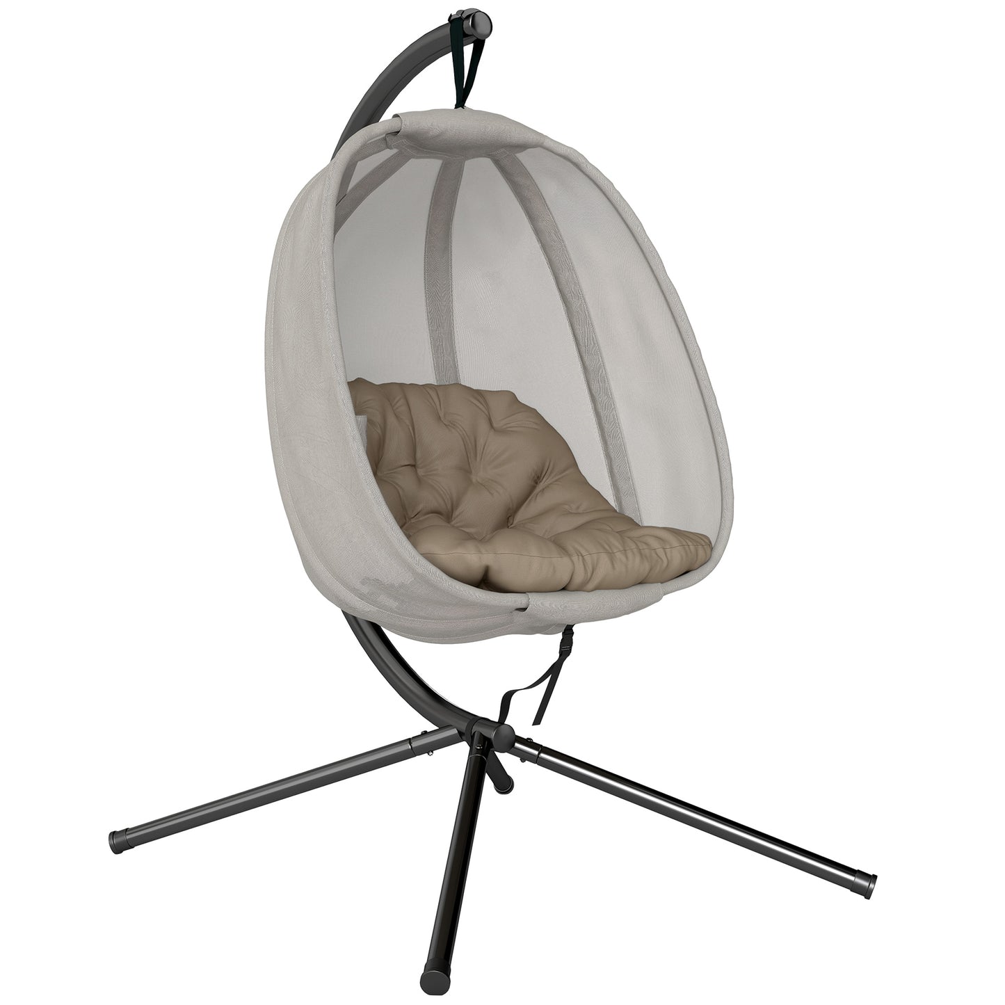 Hanging Egg Chair, Folding Texteline Swing Hammock with Side Pocket