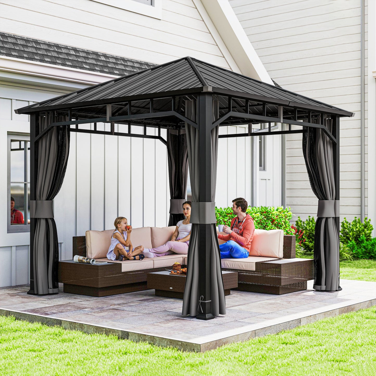 3 x 3(m) Hardtop Gazebo with Galvanised Steel Roof