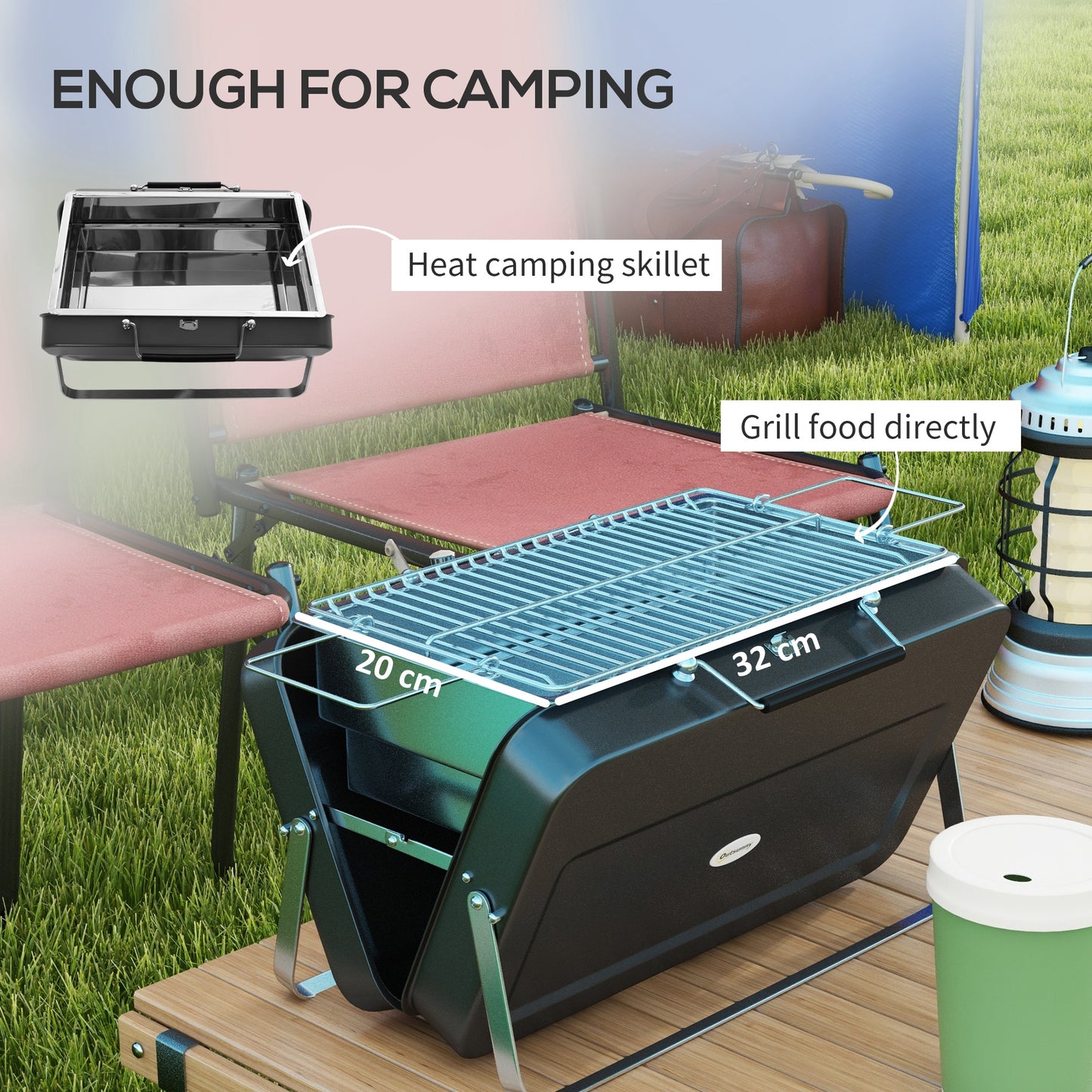 Metal Suitable-Style Portable BBQ Grill
