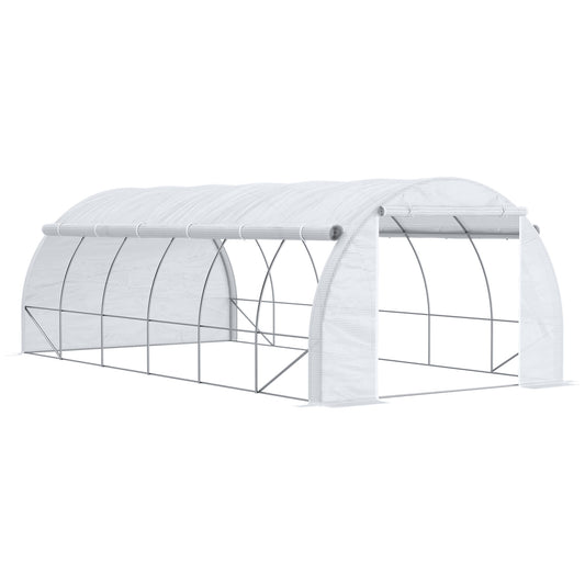 6 x 3 x 2 m Polytunnel Greenhouse with Roll-up Side Walls