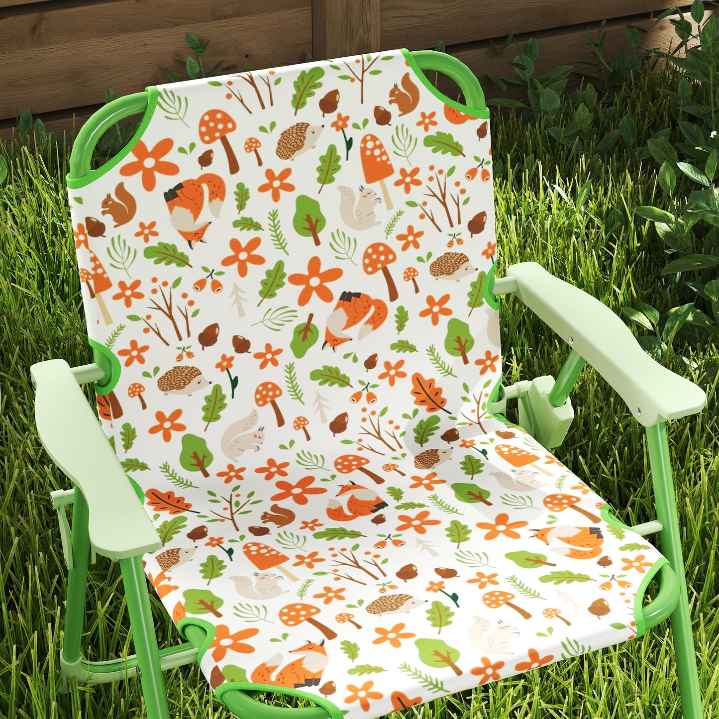4-Piece Kids Garden Table and Chair Set with Adjustable Parasol
