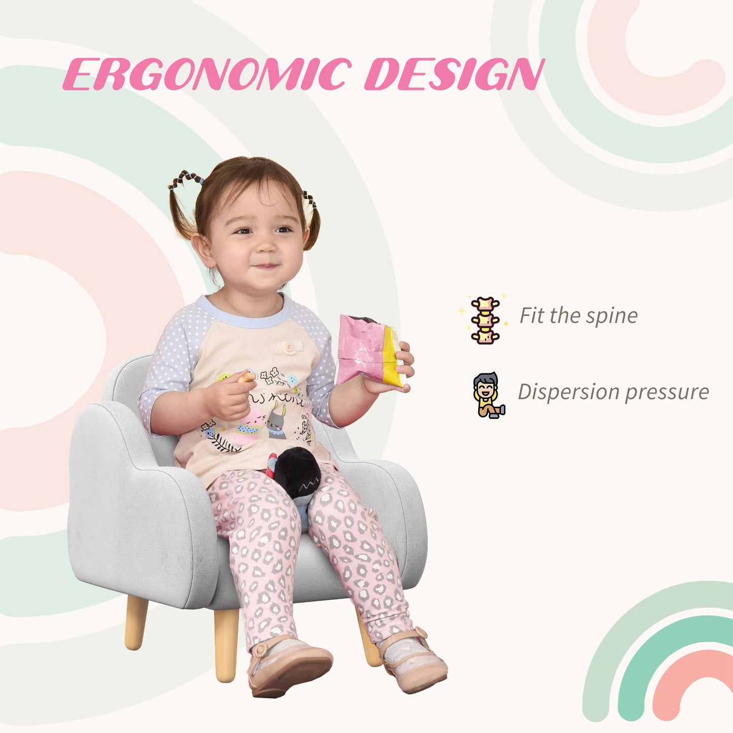 Kids Armchair Toddler Sofa Children Chair with Arm Rest