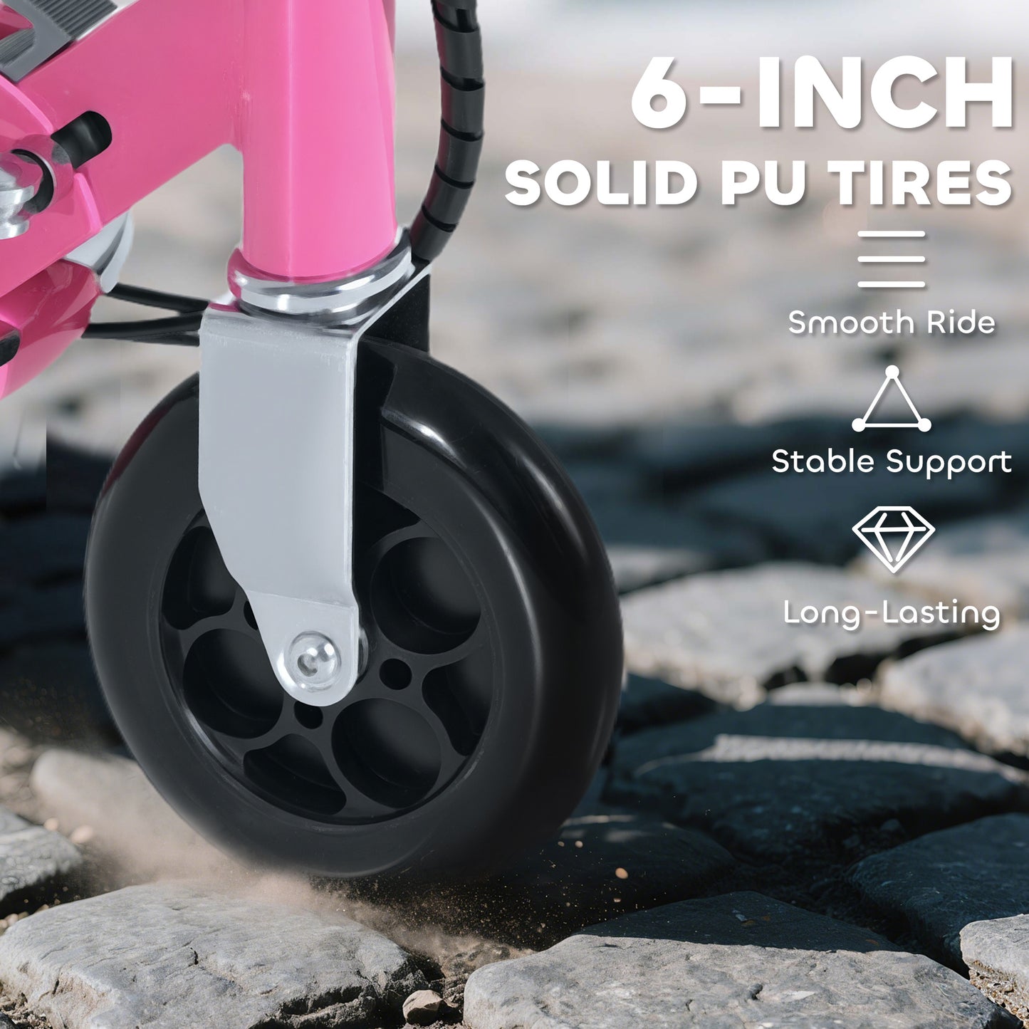 Foldable Powered Scooter with Adjustable Seat, Brake