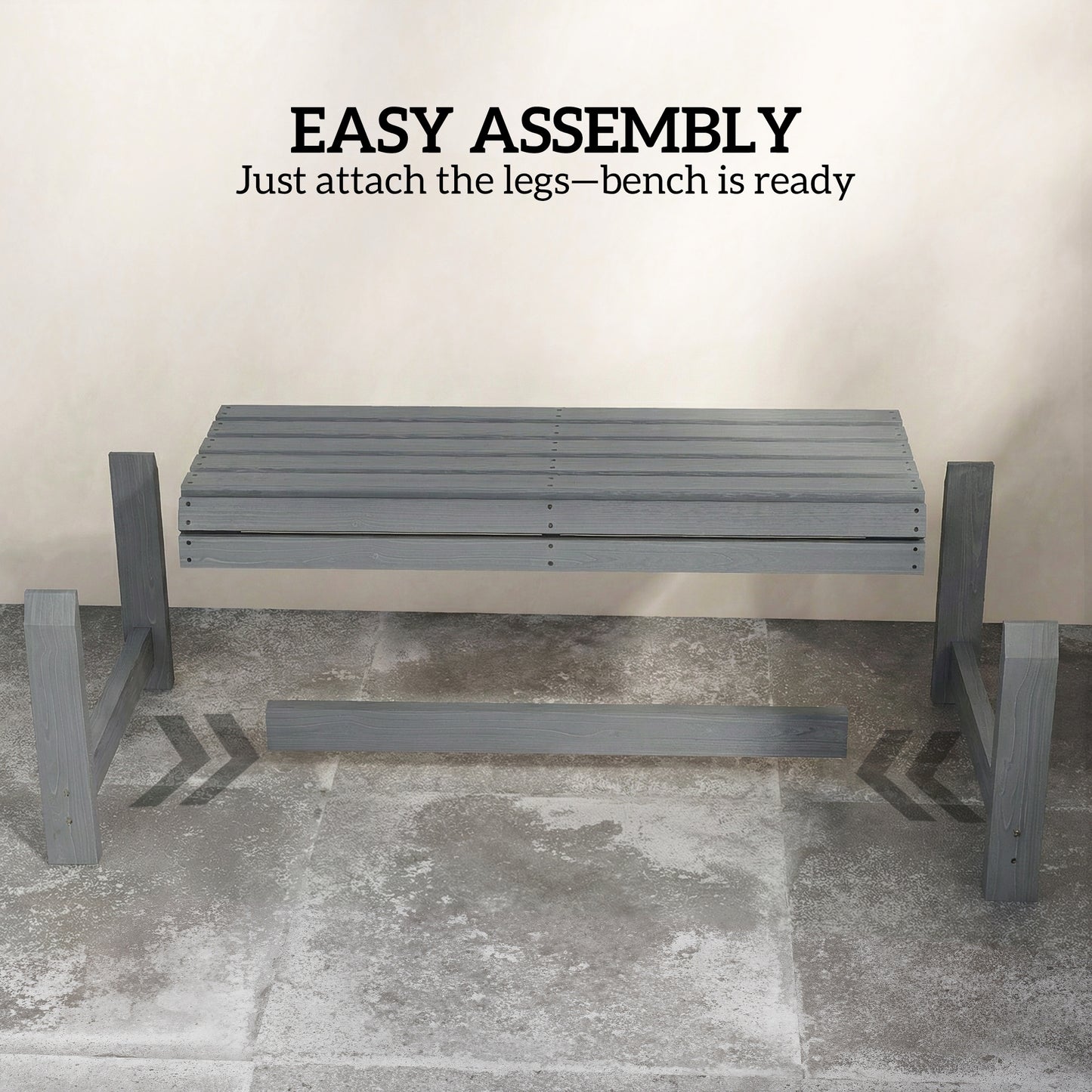 Wooden Outdoor Bench, 2 Seater Garden Bench (1)